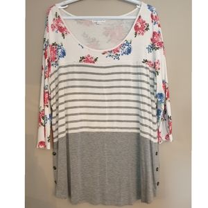 Half Sleeve Rose Top